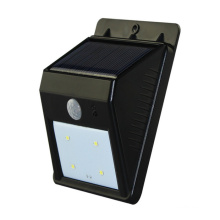 Lampe de jardin imperméable extérieure de lumière de mur de sonde de mouvement de PIR de 4 LED solaire